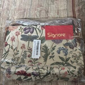 Signare Floral Crossbody Bag - Cream